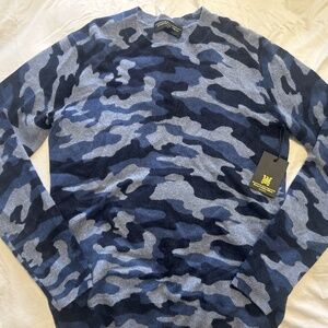 Cashmere Blue Camouflage Sweater